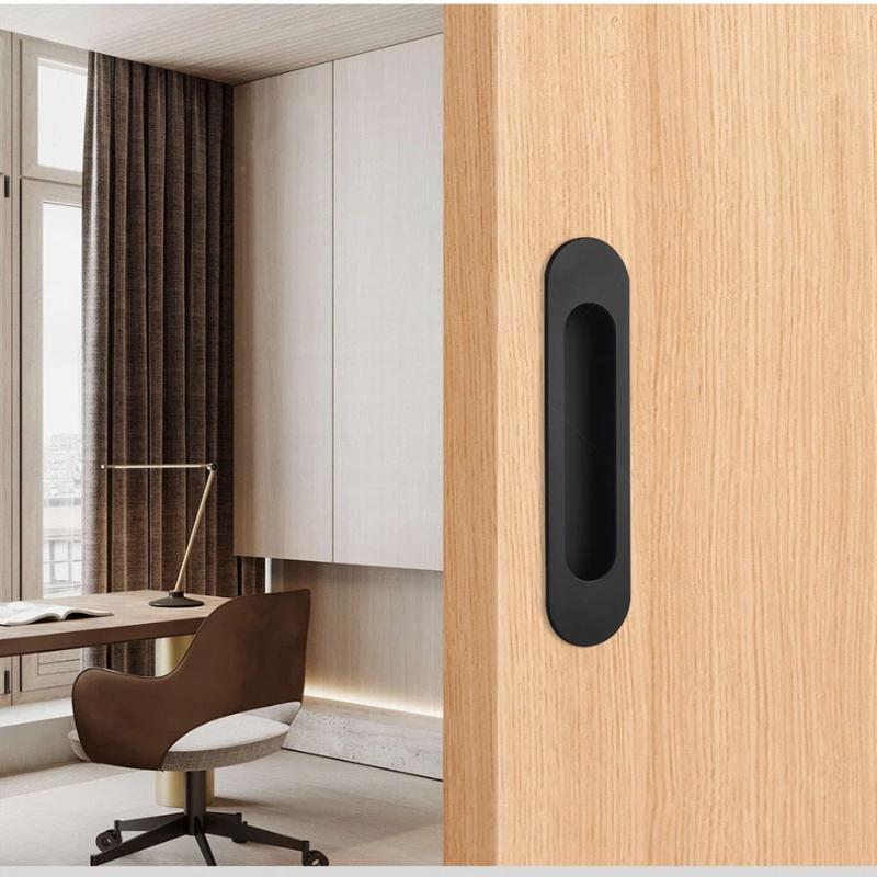 Sliding Door Hidden Pull Handle Cabinet Door Invisible Embedded Handle Kitchen Door Recessed Slot Handle For Sliding Doors