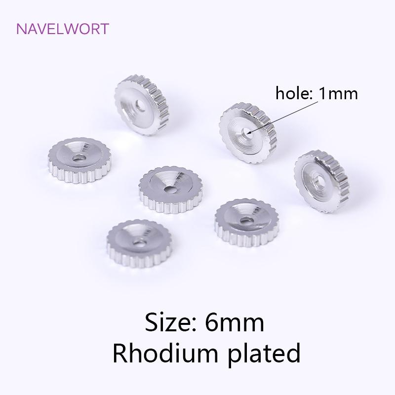 Brass 6mm Frosted Wheel Spacer Beads 18K Gold Plated Round Loose Beads For Jewelry Making DIY Jewelry Making Accessories
