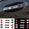 4pcs/set Car Door Handle Sticker Vinyl Decal For Jeep Grand Cherokee Wrangler JK Gladiator Compass Renegade Patriot Liberty