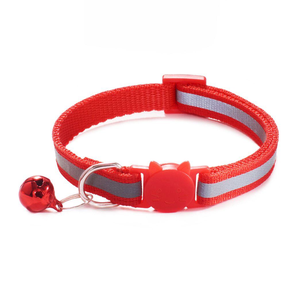 with Bells Adjustable Size Cat Head Pattern Kitten Decor Cat Neck Strap Pet Accessories Cat Collar