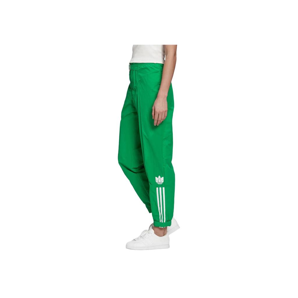 Adidas Originals Striped Logo Design Sports Leisure Pants Women Bottoms Green GF0267