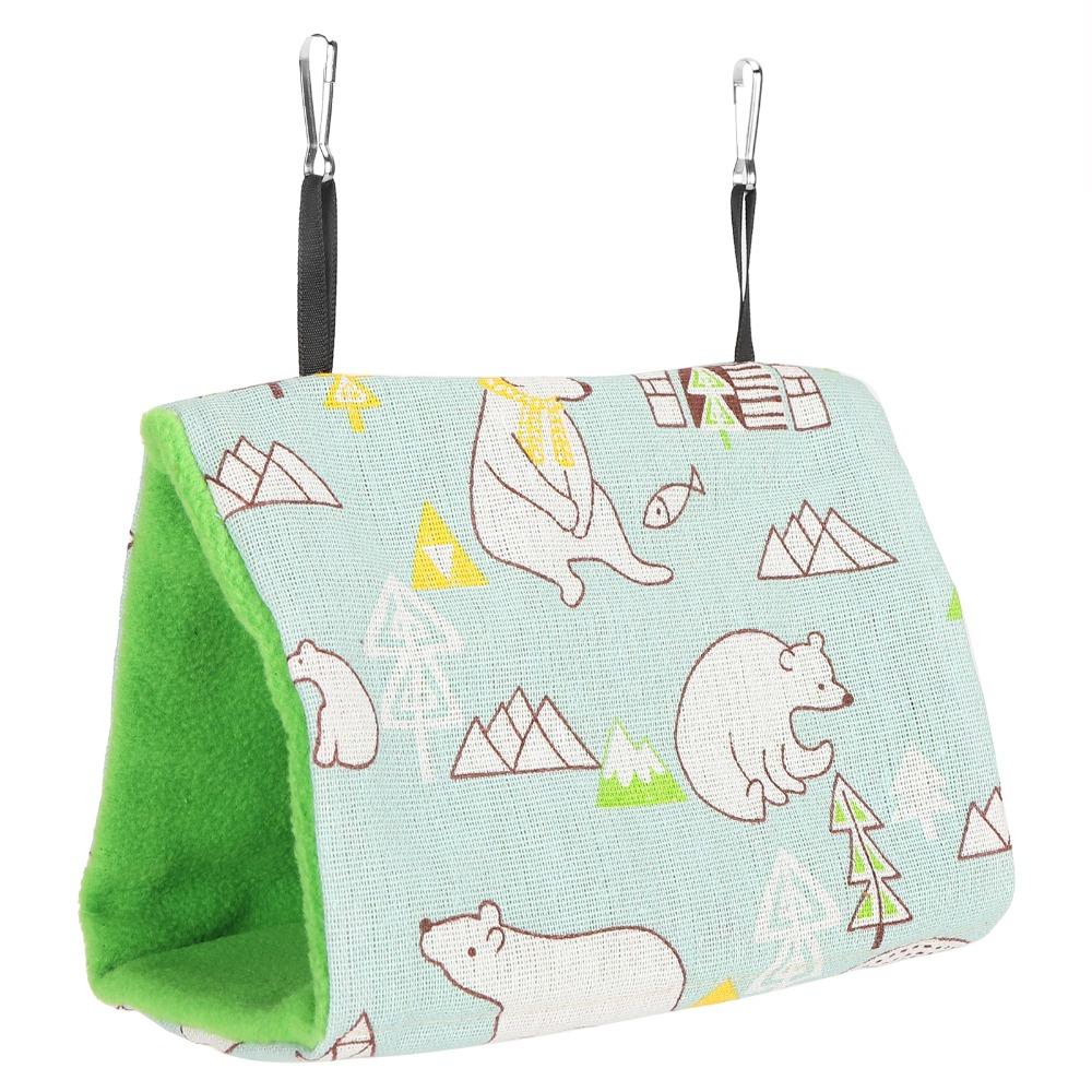 Plush Fluffy Bird Nest House Soft Flannelette Fabric Sleeping Bed Hanging Hammock Bed For Hamster