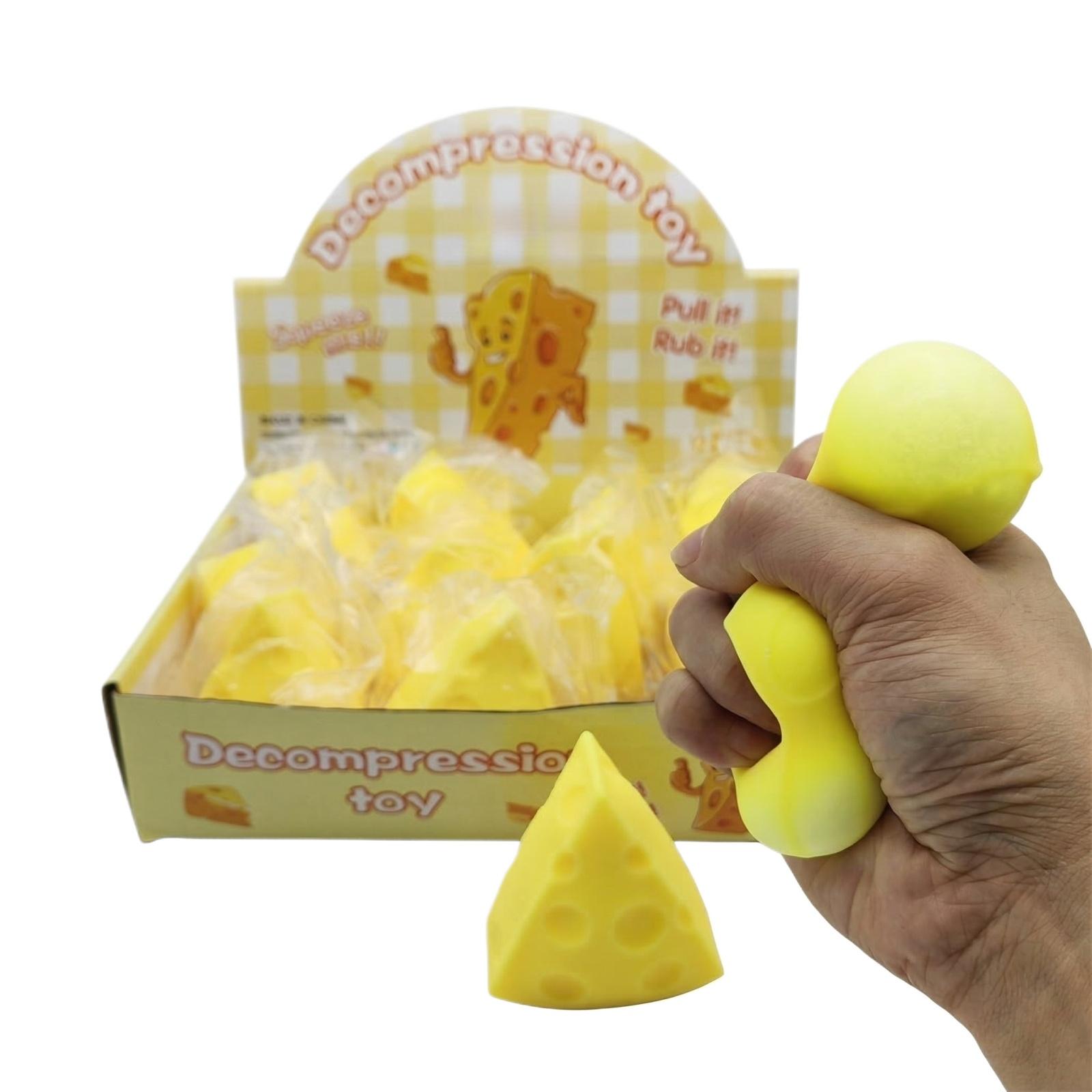 

12-Piece Cheese-Shaped Stress-Relieving Toy Set – This Set Includes 12 Adorable Cheese-shaped Toys, Perfect For Sharing Or Collecting. жёлтый