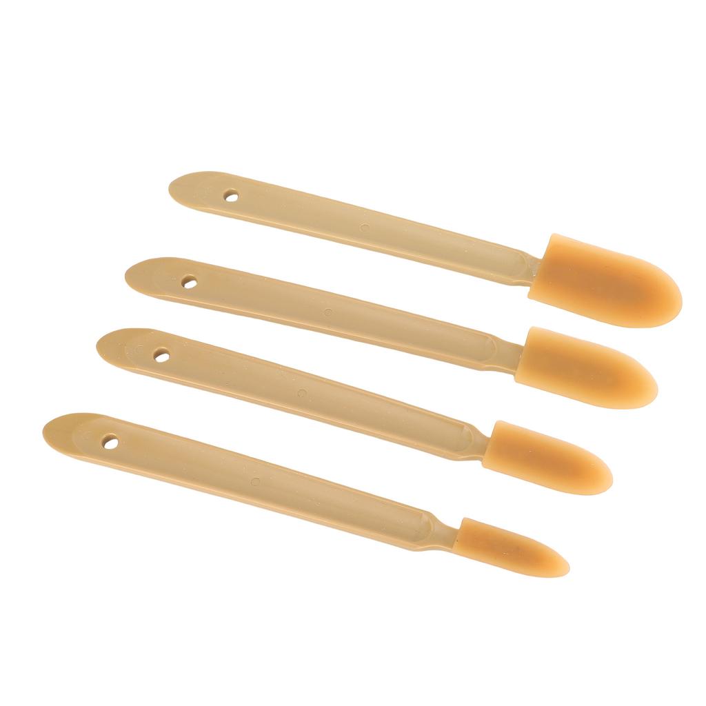 8 Pcs Grout Sealant Spatula Spreader Reusable PU Tips Grout Caulk Finishing Tool 4 Sizes for Kitchen Pantry Bathroom Yellow