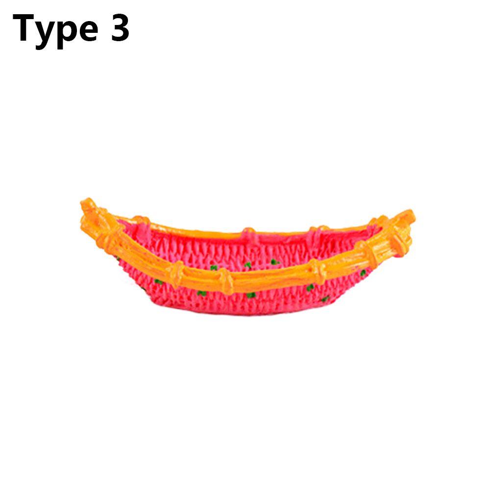 Garden Ornament Micro Landscape Artificial Paddle Home Decorations Boat Figurine Miniature Ship