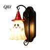 Creative Theme Party Lighting Cute Ghost Wall Light, Wizard Hat Lamp, Decorative Indoor Light Fixture Mount Lamp for Halloween Home Hallway