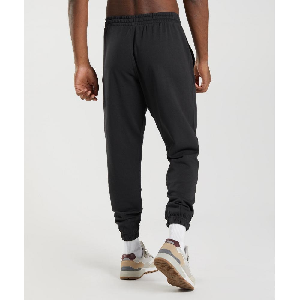 Gymshark Pantaloni de jogging supradimensionați Essential Negri A2a7t Bbbb