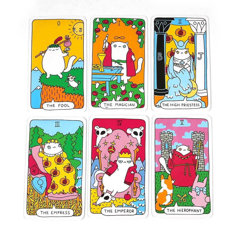 Gatti Tarocchi Adatti Ai Principianti, 78 carte di Tarot per la divinazione, Cats Rule The Earth, inglese tarot cards, giochi di carte per feste - Giochi e Prodotti per l'Età Evolutiva