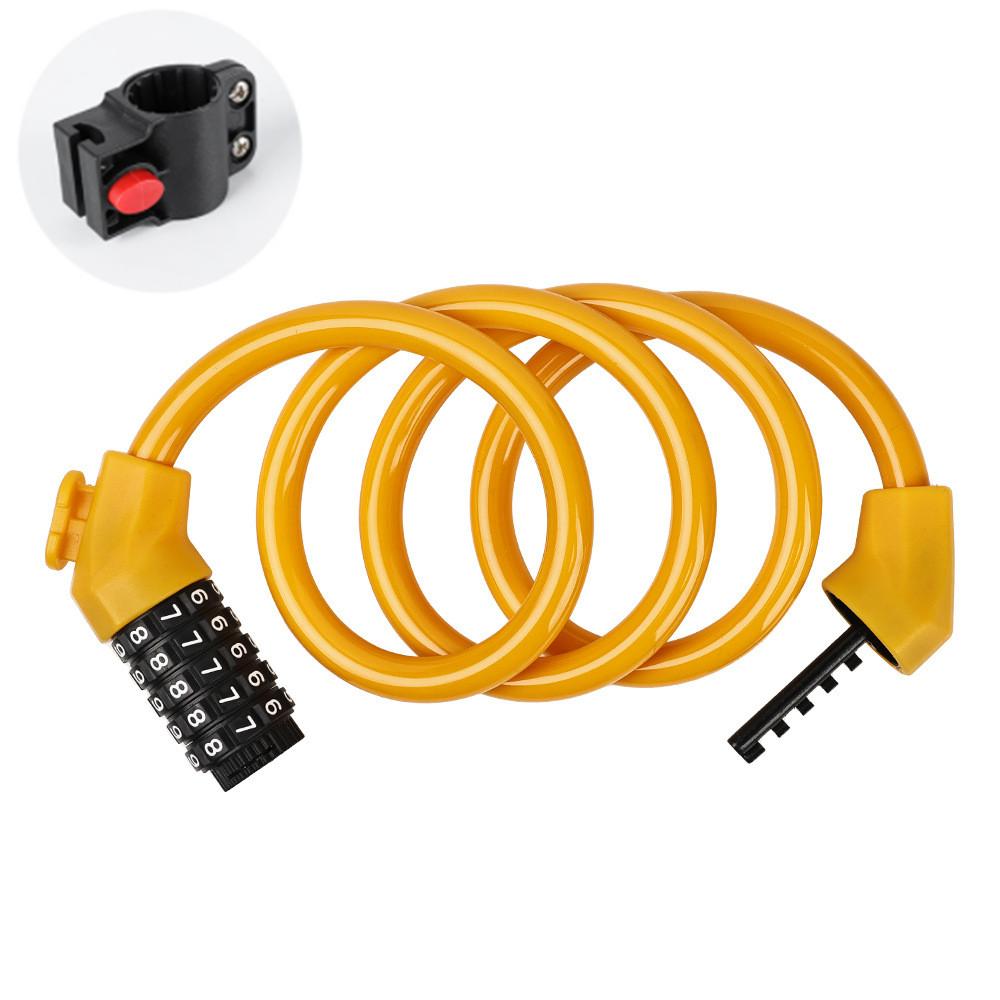 

Кодовый замок, подходящий для велосипедов, мотоциклов, электровелосипедов. жёлтый