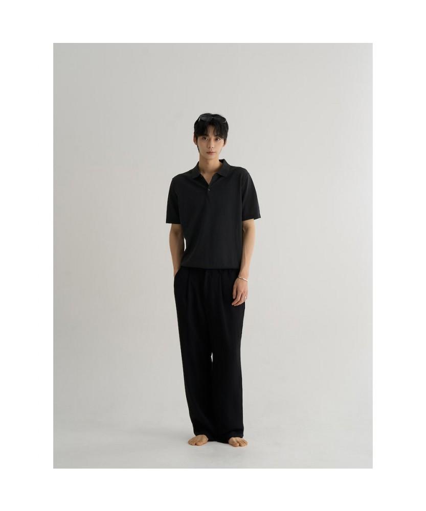 8SECONDS Cotton Blend Collar Neck Short Sleeve Knit Ash