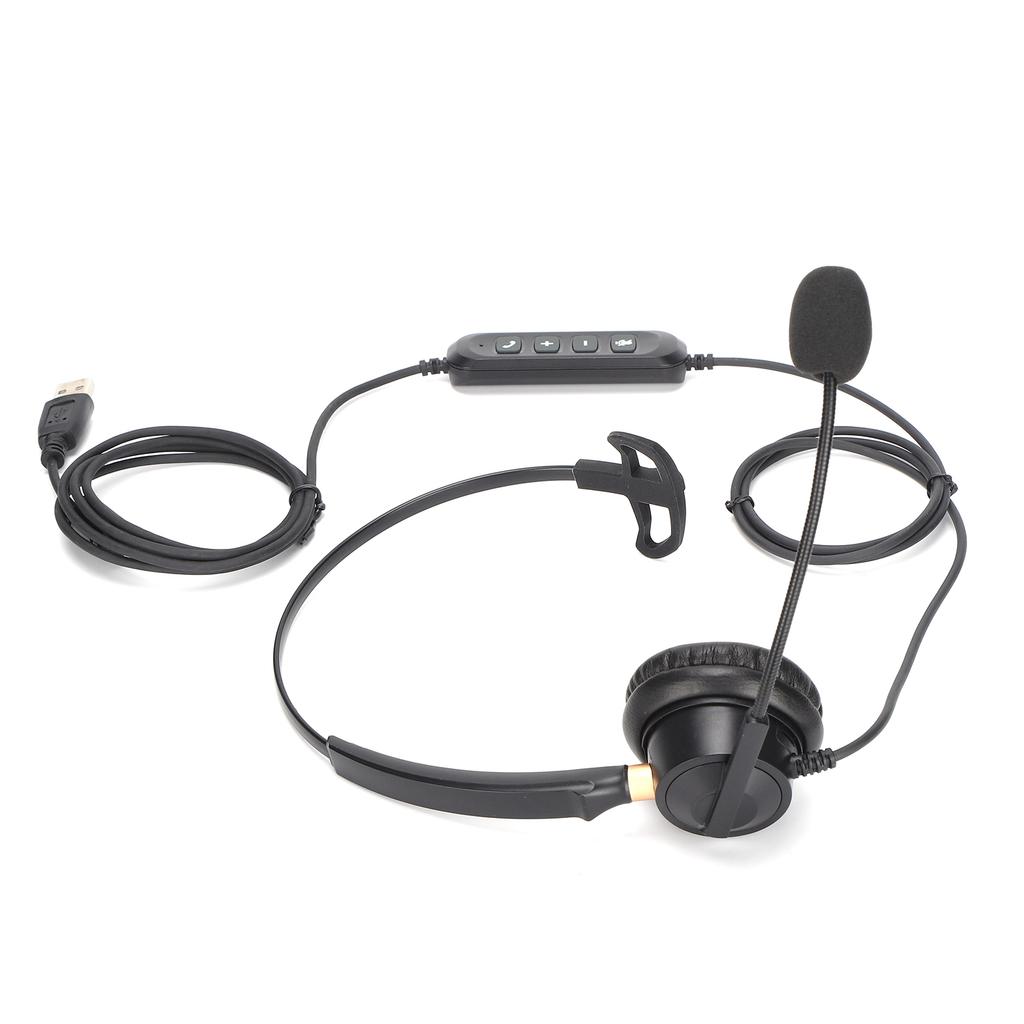 Telephone Headset SingeEar Office USB Telephone Headset with Microphone and Audio Control
