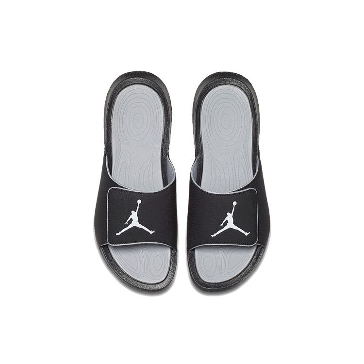 Air Jordan Hydro 6 Retro Slide Black Men Sandals White-Wolf-Grey 881473-011