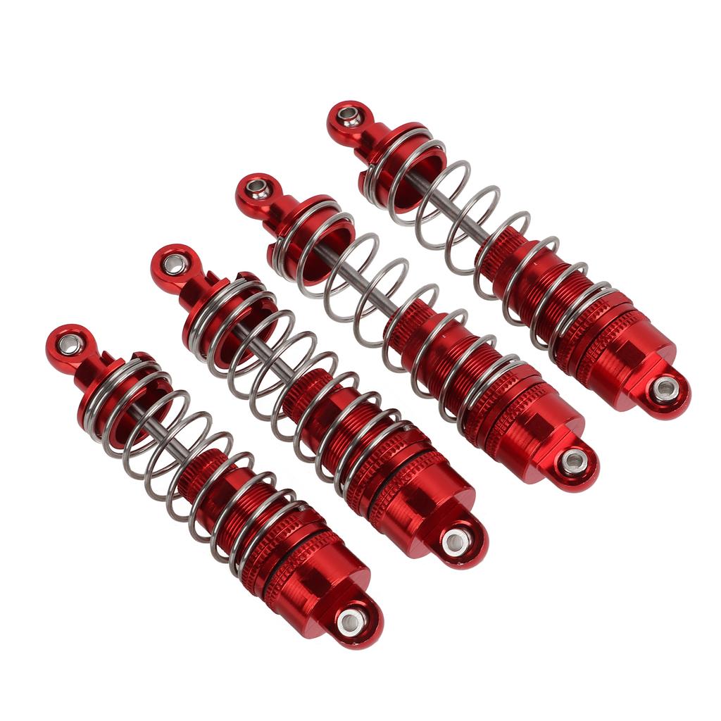 4PCS All Metal Shock Absorber Damper for WLtoys 104001 110 RC Car Upgrade AccessoriesRed