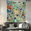 Pokemon Wall Tapestry Aesthetic Wall Hanging Printed Fabric Blanket Decorative Tapestries for Bedroom Living Room Home Decor