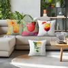 Summer Fruit Drinks Pattern Throw Pillow Cover Waist Cushion Cover Decor Home Decorative Pillowcase Outdoor Patio Supplies