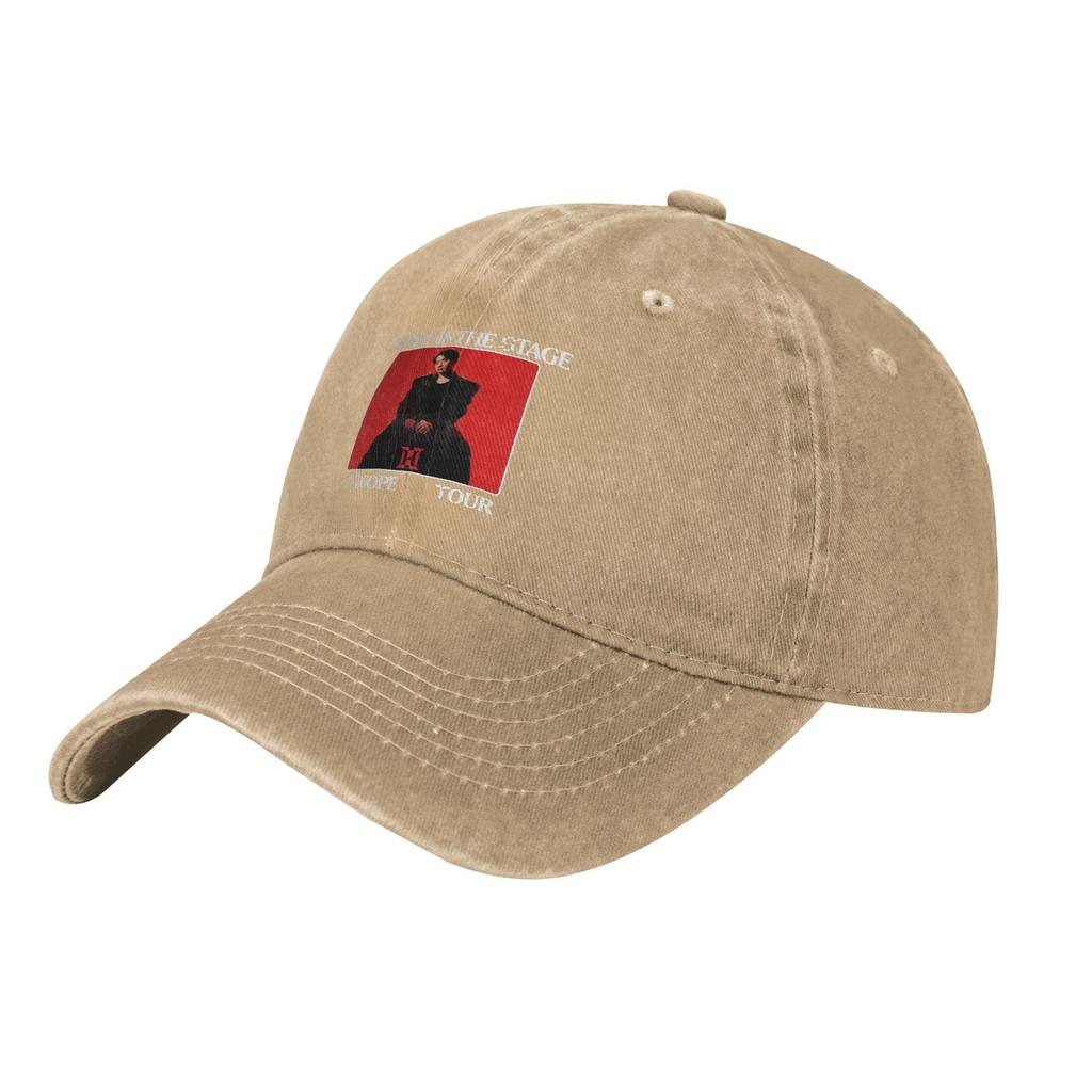 Hope on the Stage J-hope World Tour Men Women Baseball Caps  Denim Hats Cap Casual Outdoor Workouts Adjustable Fit Cap