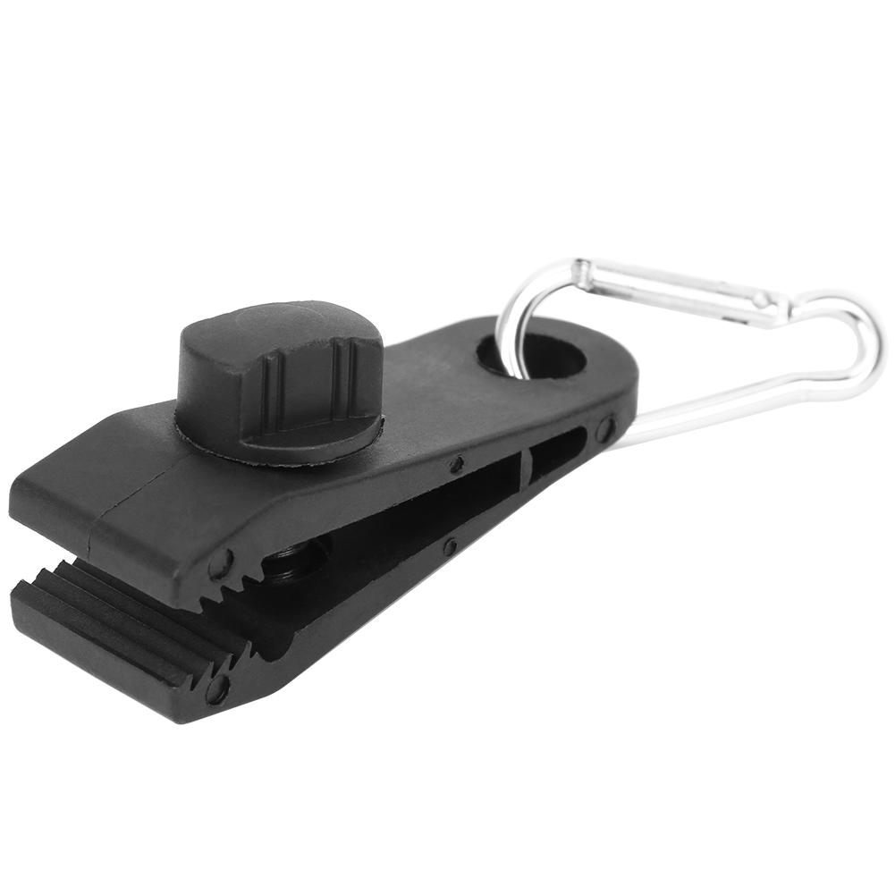 Outdoor Tent Retaining Clips Windproof Fixing Clamp with Carabiners Accessories for Camping Awning Caravan