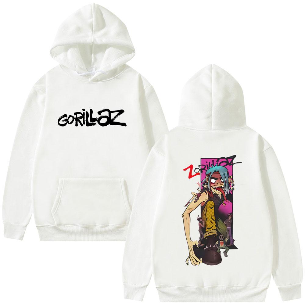 Gorillaz Band Hoodie Men Women Hip Hop Rock Fashion Oversized Sweatshirt Male Casual High Quality Fleece Hoodies