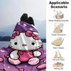 1pc Hello Kitty blanket Lightweight Flannel Throw for Sofa Bed Travel Camping Livingroom Office Couch Chair