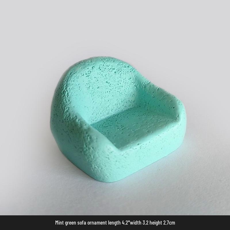 Colorful Mini Handmade Resin Sofa Desktop Decor Ornament