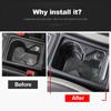 For Volkawagen VW Golf 8 MK8   2022 Stainless Steel Car Front Row Cup Holder Cover Mat Pad Auto Interior Accessories