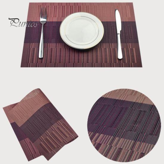 Tischsets Aus Gewebtem Vinyl – 4er Set, 45x30 Cm, Beige – Hitzebeständig Bis 100°C, Rutschfest & Waschbar