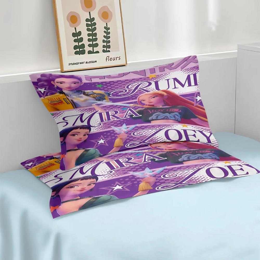 3pc Cartoon Print Coreless Duvet Cover Set Multi Size Bedroom Dormitory Soft and Machine Washable