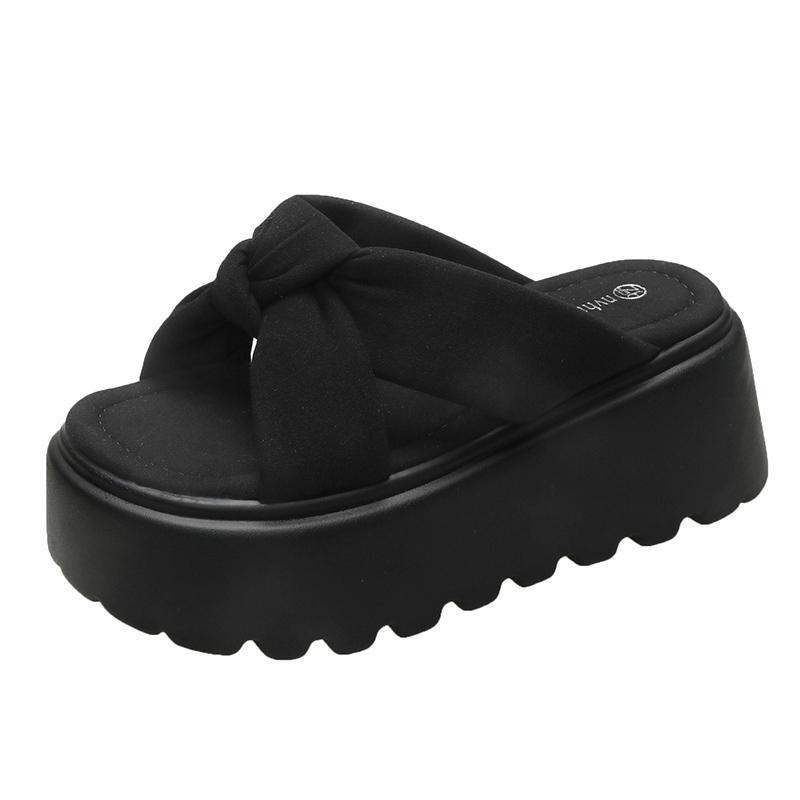 Fashion 7CM Casual Wedge Slippers for Women Summer Non Slip Platform Sandals Woman Open Toe Comfortable Female Chunky Beach Slippers