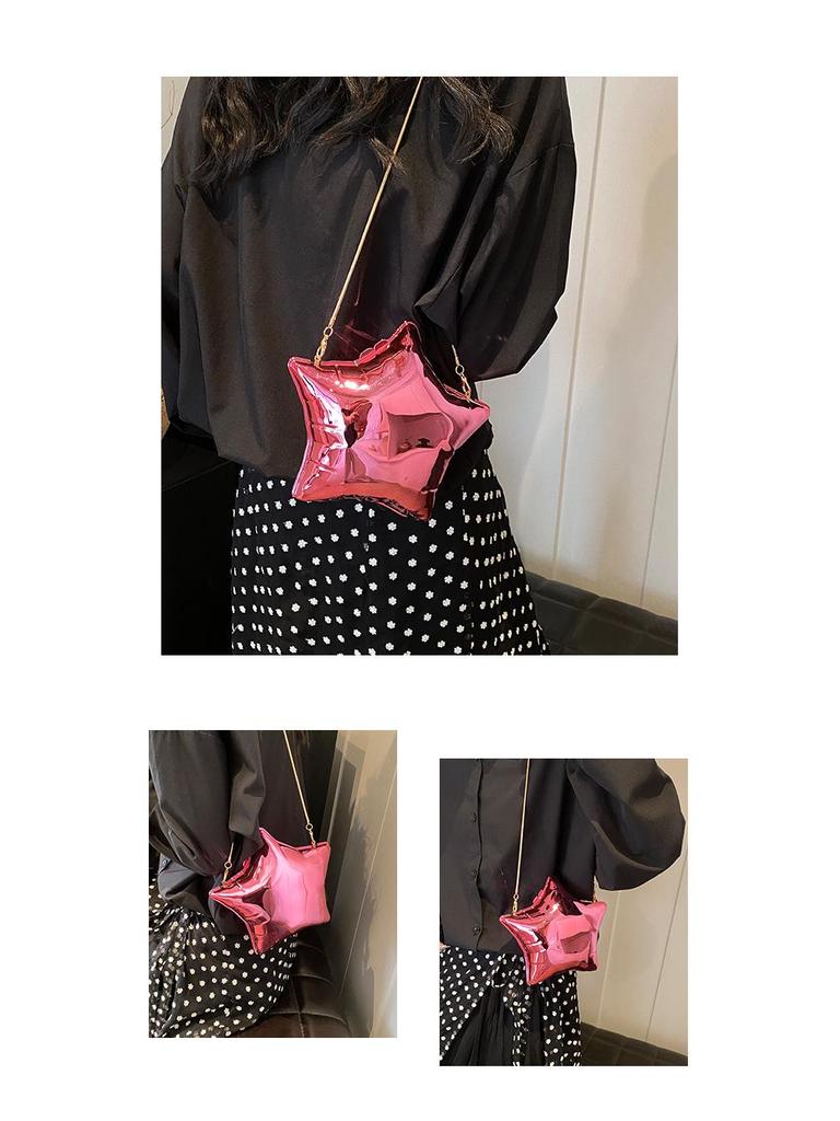 Mini Pochette Bandoulière Étoile Brillante en Acrylique