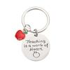 Stainless Steel Teacher's Day Apple Bee Keychain - Thank You Gift