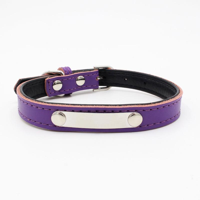 

Регулируемый ошейник для собак и кошек, анти-потерянный ошейник для кошек и собак, ночной светоотражающий ошейник, двухслойный кожаный ошейник для домашних животных, аксессуары для собак M 42-2.0CM фиолетовый