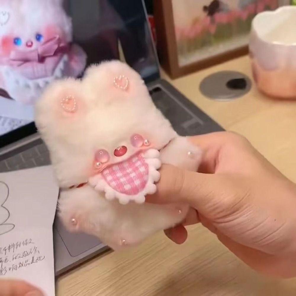 

Bib Rabbit Squeeze Squeak Plush Keychain Plush Bib Rabbit Doll Toy Keychain Women Bag Charm