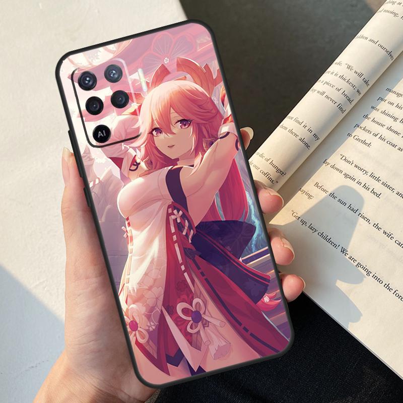 Yae Miko Genshin Impact Case For Oppo A5 Pro A15 A16 A17 A57 A77 A94 A74 A54 A76 A96 A40 A60 A80 A18 A38 A58 A78 A98