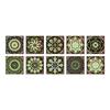 10-Pack European Style Floral Tile Wall Stickers for Living Room and Bathroom - Self-Adhesive PVC Crystal Film