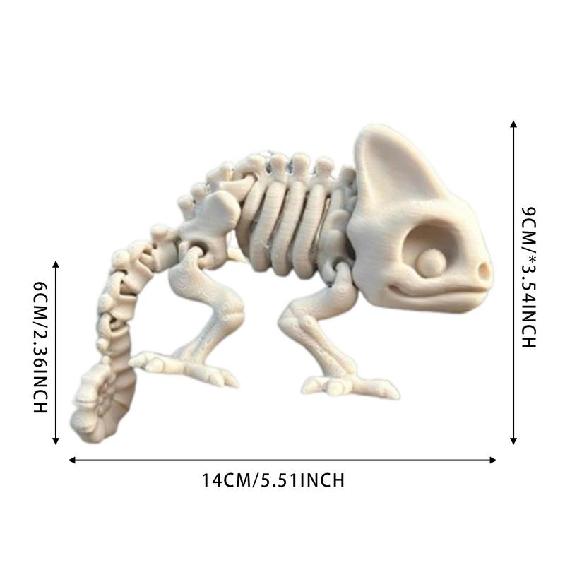 Skeleton Chameleon Toy Chameleon Craft Skeleton Decor Creative Chameleon Bone Figurine Tabletop Chameleon Skeleton Statue For