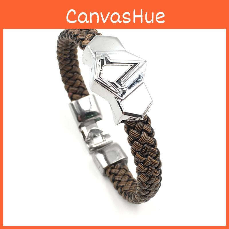 Bracelet Tricoté Motif V Anime Accessoire de Tenue Minimaliste Chaîne de Main Décontractée