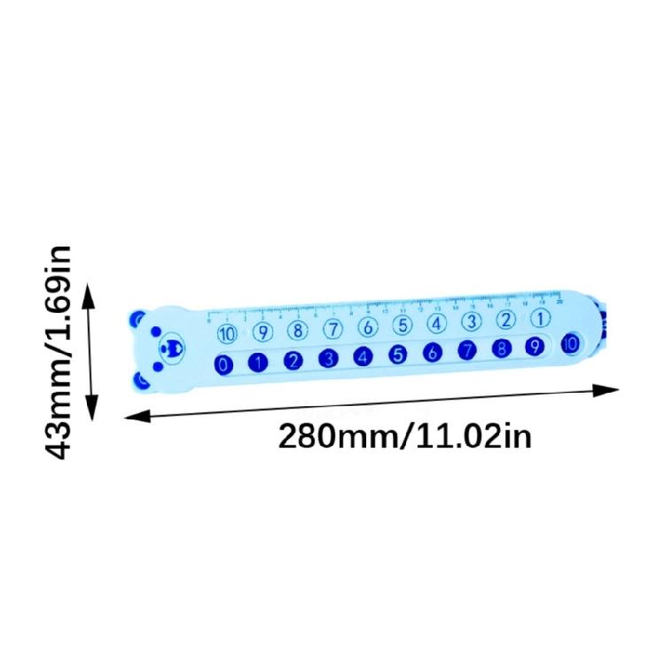 Sčítací a odčítací dekompoziční pravítko ABS Matematické měřicí pravítko Učební pomůcka do třídy pro děti ve věku 4-8 let