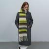 Maillard style new versatile warm thickened fringed plaid imitation cashmere scarf women's autumn and winter