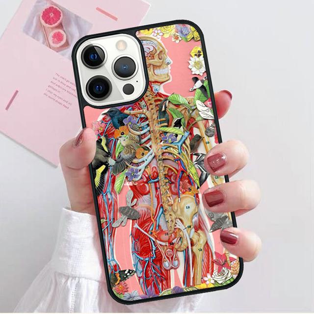 Human Brain Art Phone Case Back Cover for iPhone 17 Air 16 15 14 13 11 12 Pro Max Plus Shell Coque