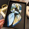 Printed imitation silk Magnolia silk scarf square scarf high-end shawl sunscreen neck small square scarf headscarf women's scarf