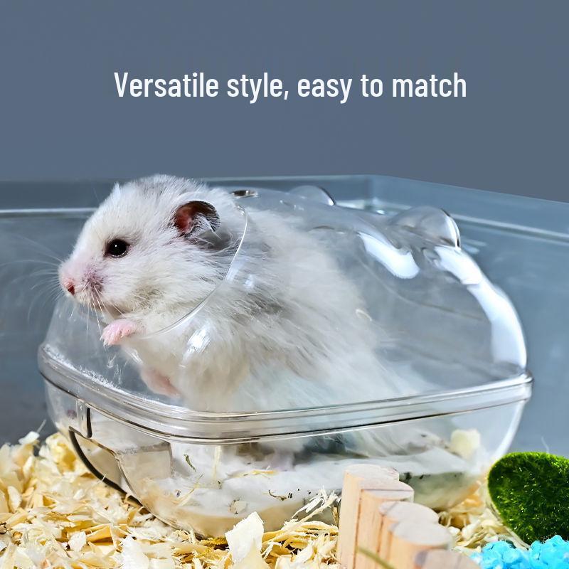 Dual-Use Hamster Bathroom & Nest: Anti-Splash Bath Basin for Bath Sand & Urine Sand