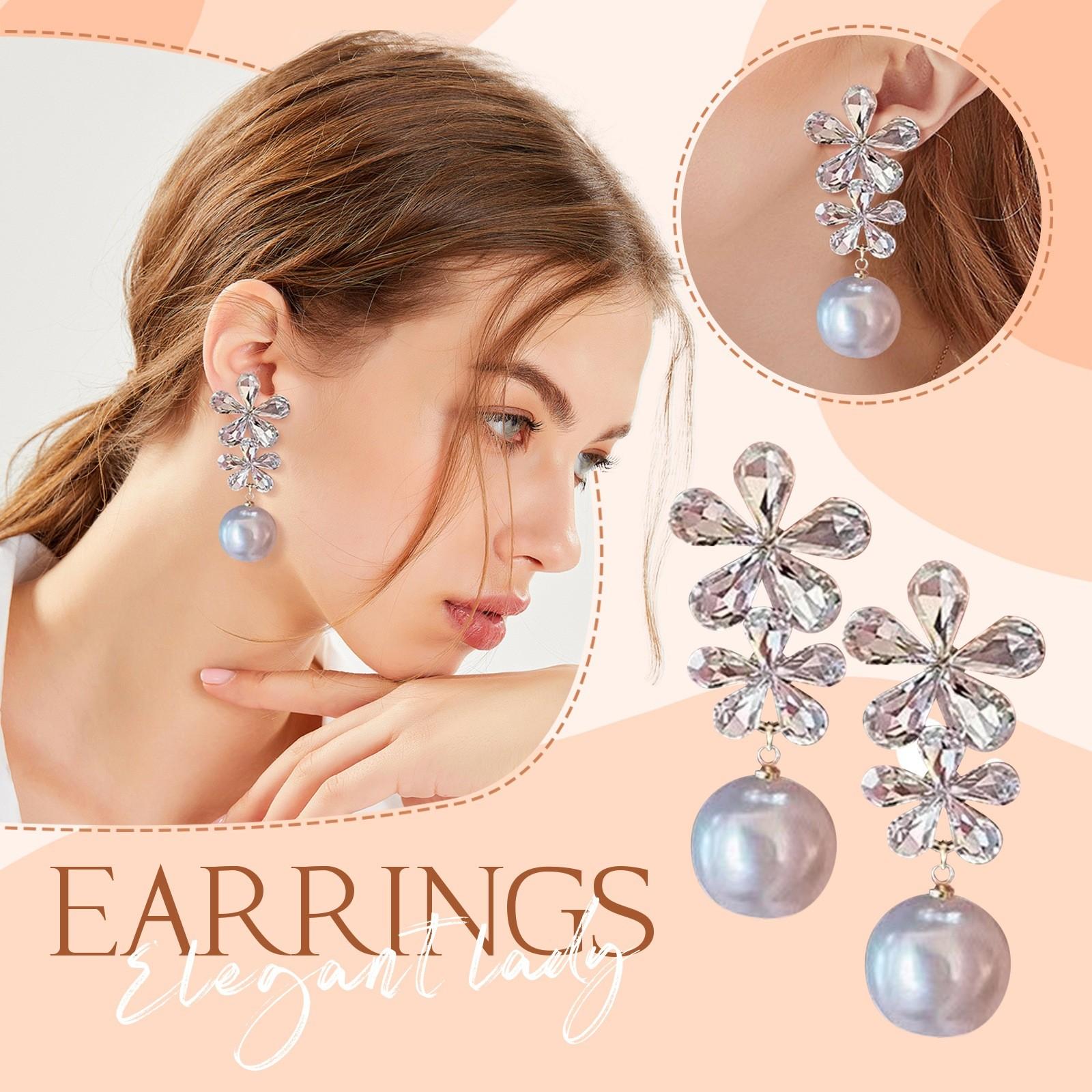 

Водяний діамант Квітка Сережки з краплями води Модні сережки Сережки Аксесуари для сережок One Size білий