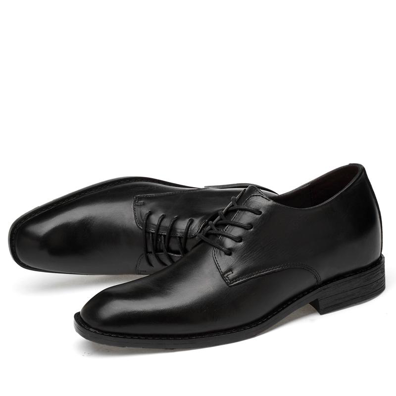 men oxfords shoes Classic Italian Men's Dress Genuine Leather Oxfords Lace-Up Black Business Office Wedding Formal Shoes Men