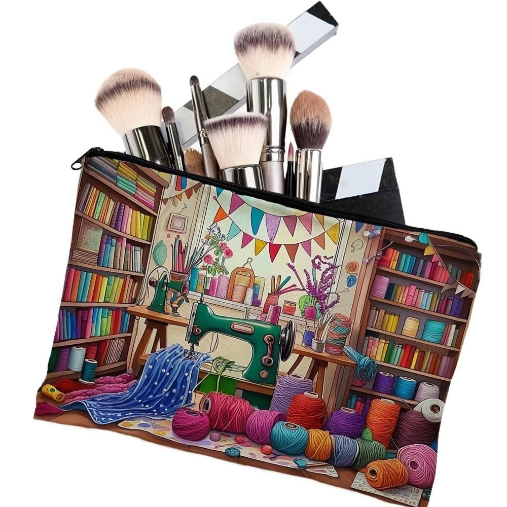 Floral Print Travel Makeup Organizer Large Capacity Toiletry Case Durable Cosmetic Bag  Bridesmaid