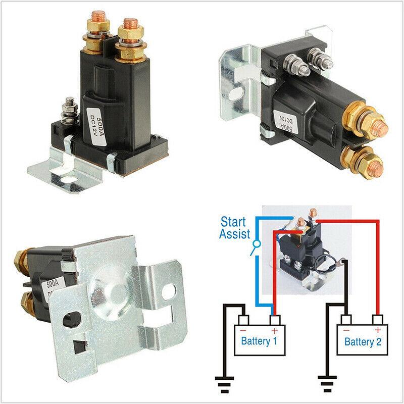 12V 500A 4-Pin High Current Car Start Relay with Auto Shut-Off