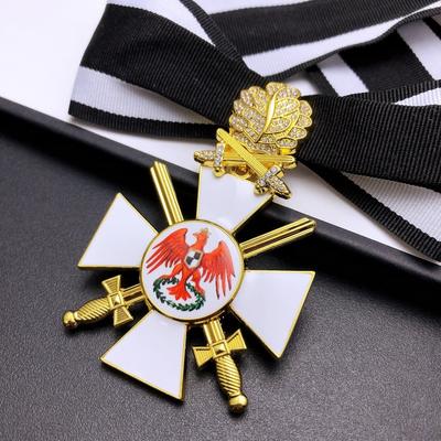 Prussiano Nível 2, Insígnia da Cruz da Águia Vermelha, Colar de Cavaleiro, Medalha de Metal com Pintura Esmaltada, Acessórios, Presente de Natal, Enchimentos de Meia