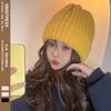 Japanese Autumn and Winter New Korean Version Big Head Wool Hat Showing Face Small Knit Hat Ear Protection and Warmth Fashion Pile Hat Men