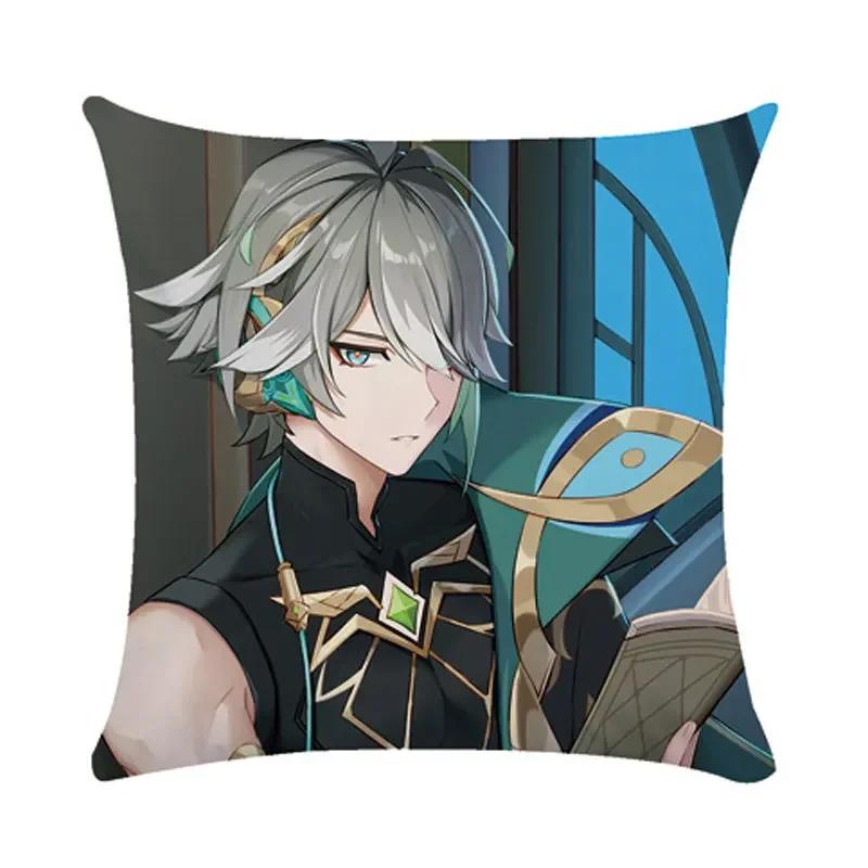 40/45/50cm Genshin Pillowcases Dormitory Sofa Bedside Cushion Cover Cartoon Anime Home Decor Throw Pillow Case