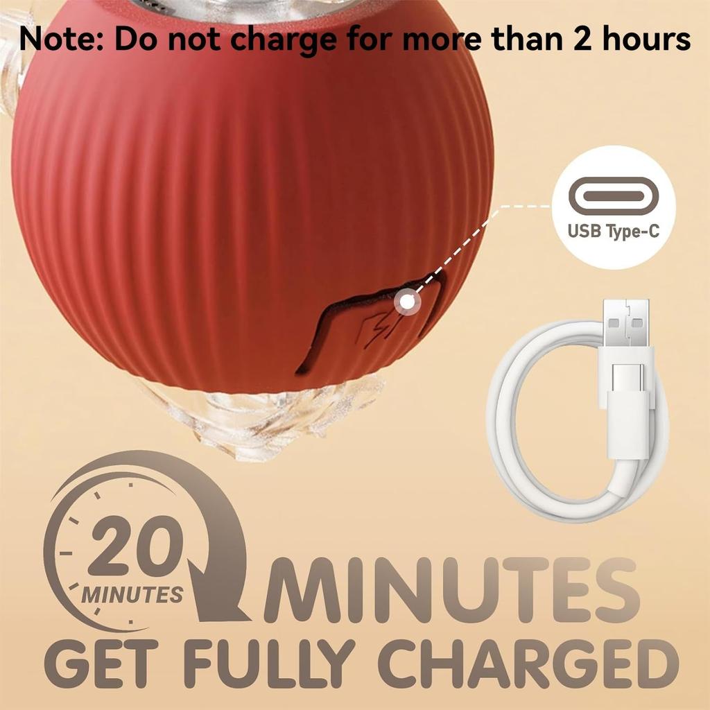 Auto-Run Smart Pet Ball – Self-Playing Dog Toy, Tough Chew Toy for Aggressive Chewers, Motion-Activated Bouncing Toy for Cats and Small Dogs