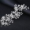 Europe and America Cross Border Bridal Handmade Headwear Pearl Flexible Chain Hair Band Hairwear Side Clip Factory Direct Sales